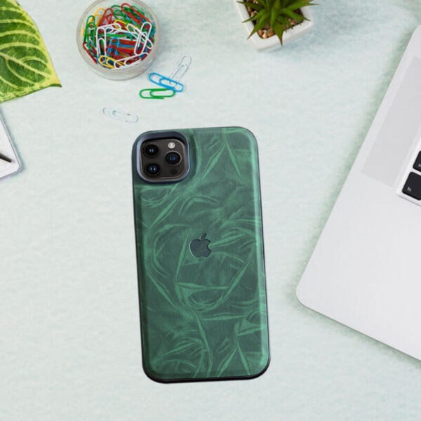 Leather Desing case  verde - Imagen 3