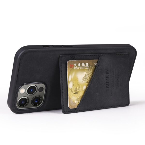 Black Card Holder Leather - Imagen 2