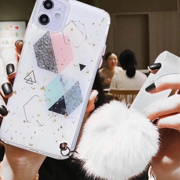 Glitter Shapes case blanco - Imagen 2