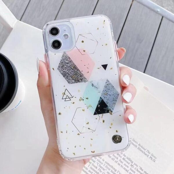 Glitter Shapes case blanco - Imagen 3