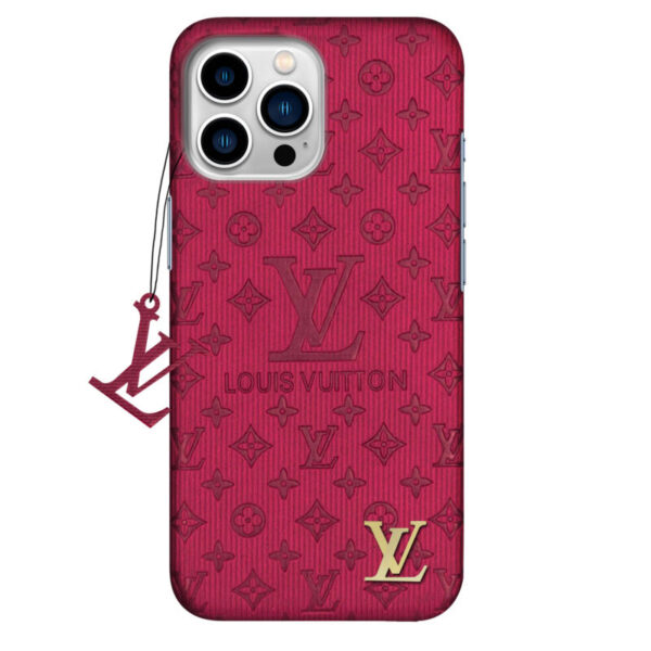 LV Fucsia Leather case - Imagen 3