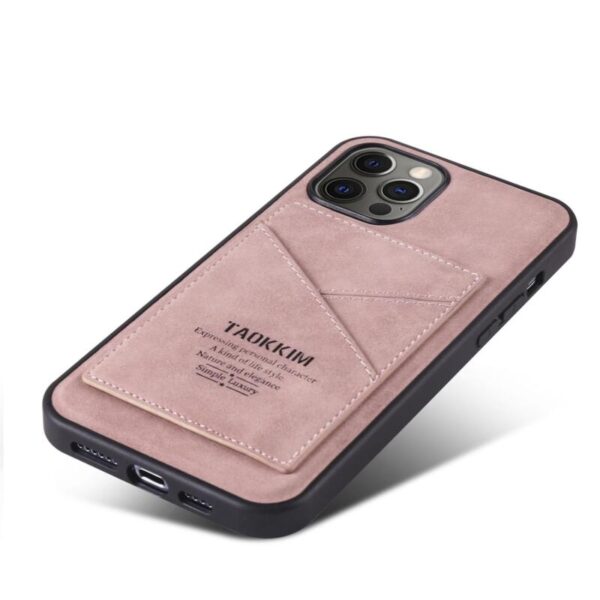 Pink Card Holder Leather - Imagen 3