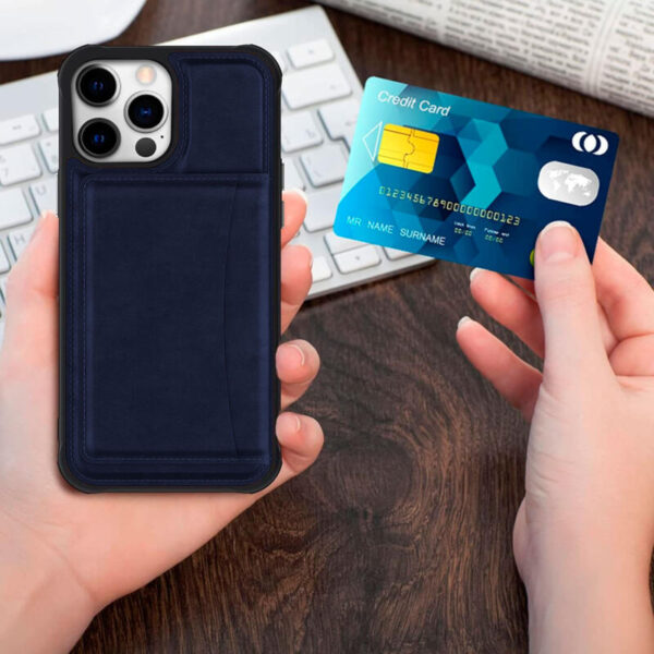 Wallet Leather azul case - Imagen 3