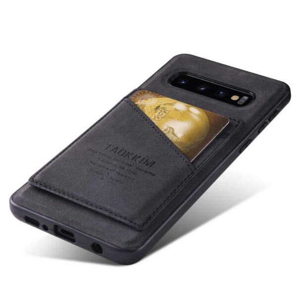Black Card Holder Leather case - Imagen 3
