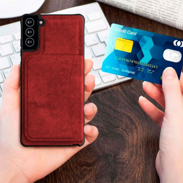 Wallet Leather case rojo - Imagen 3