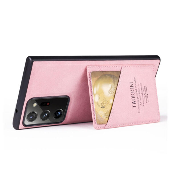 Pink Card Holder Leather - Imagen 2