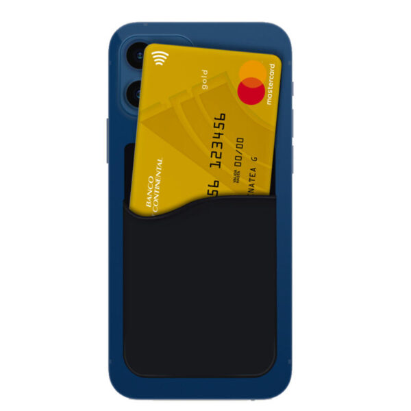Porta Tarjetas de silicon negro - Imagen 2