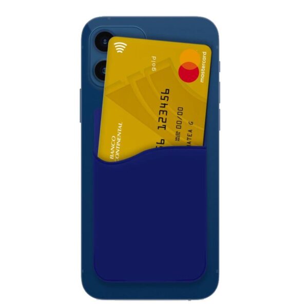 Porta Tarjetas de silicon celeste - Imagen 3