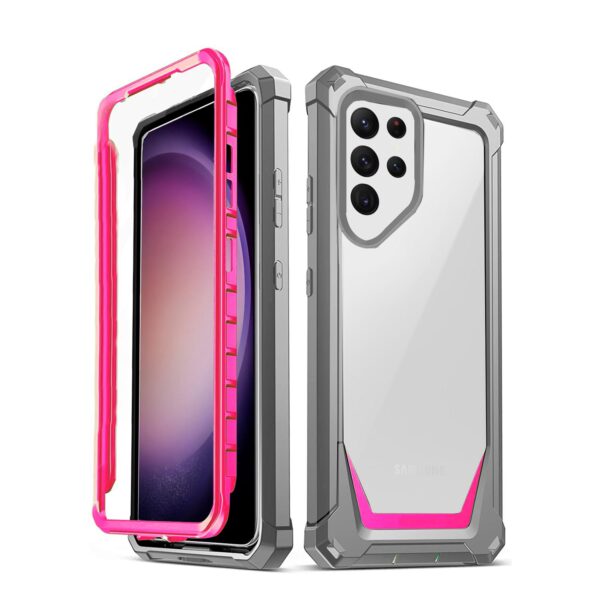 360° Guardian case gris con rosa