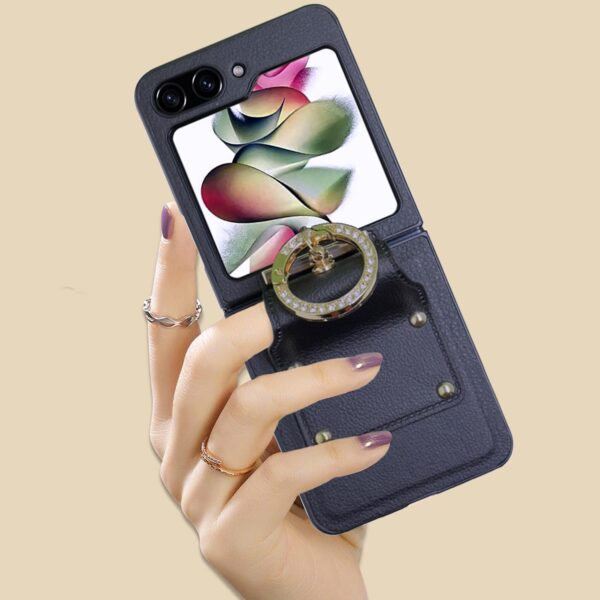 Leather Desing Ring case negro