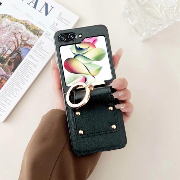 Leather Desing Ring case negro - Imagen 2