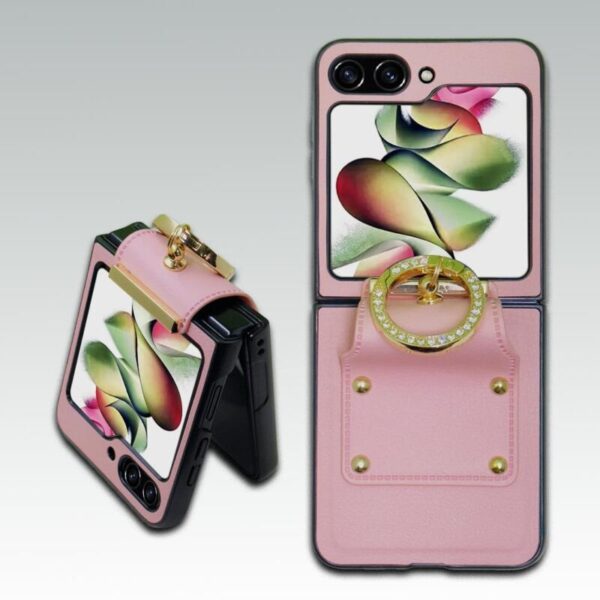 Leather Desing Ring case rosa - Imagen 3