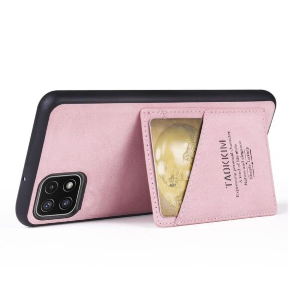 Pink Card Holder Leather - Imagen 2