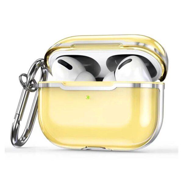 Delux case amarillo con plateado AirPods case 1.ª / 2.ª / 3.ª generación & 1.ª / 2.ª generación AirPods Pro