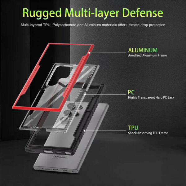 Metal Shield Defender case rojo - Imagen 3