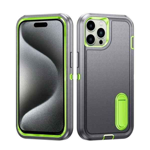 Hard case gris y verde