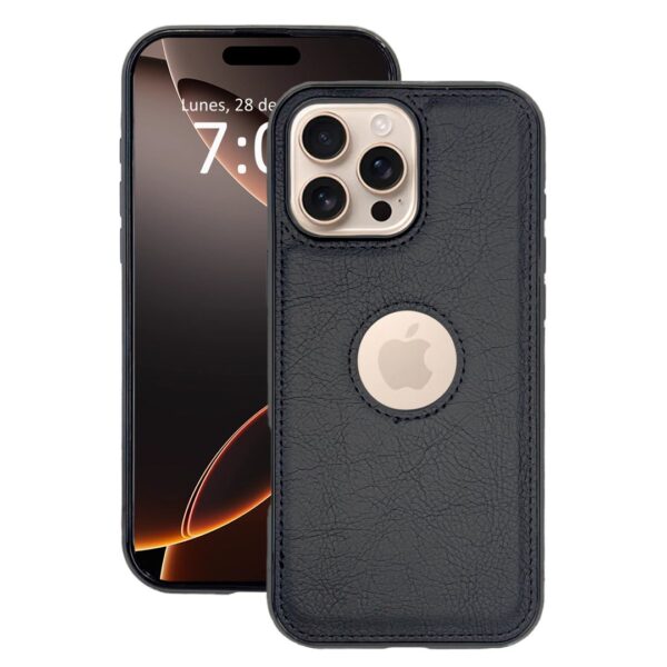 Shockproof Leather case negro