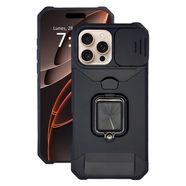 360° Shockproof Ring case negro