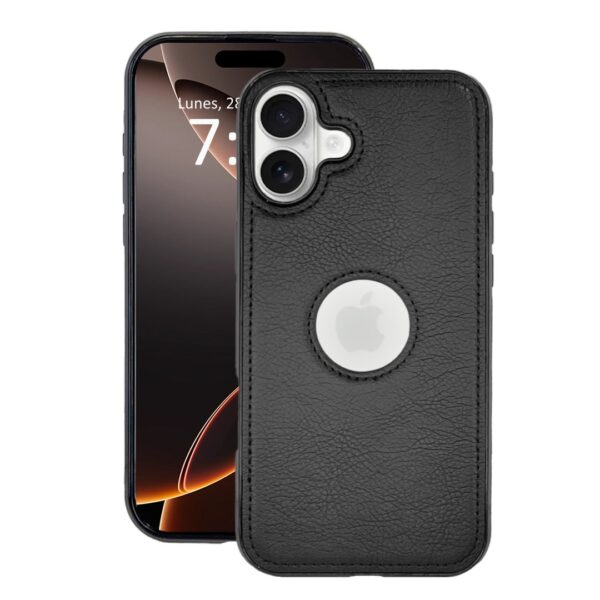 Shockproof Leather case negro