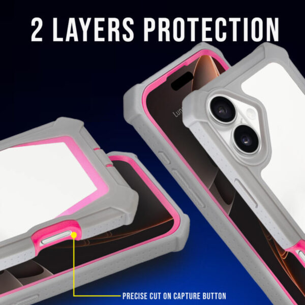 360° Guardian case rosa con gris - Imagen 2