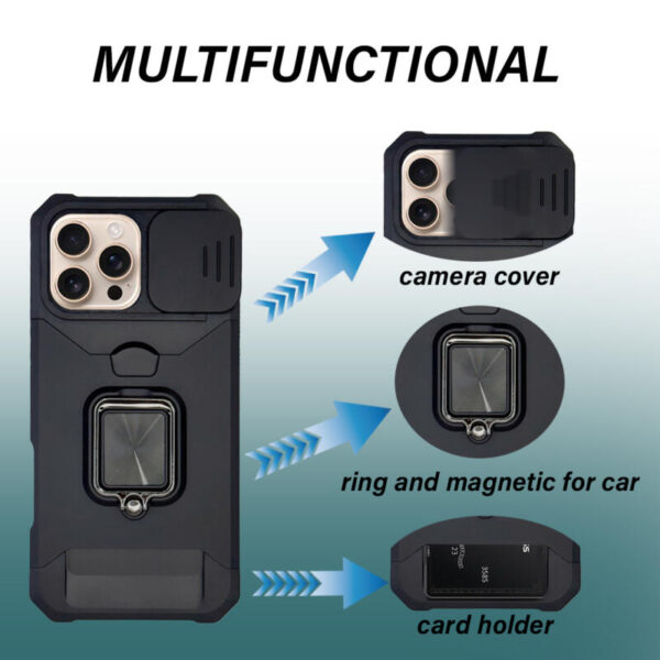 360° Shockproof Ring case negro - Imagen 2