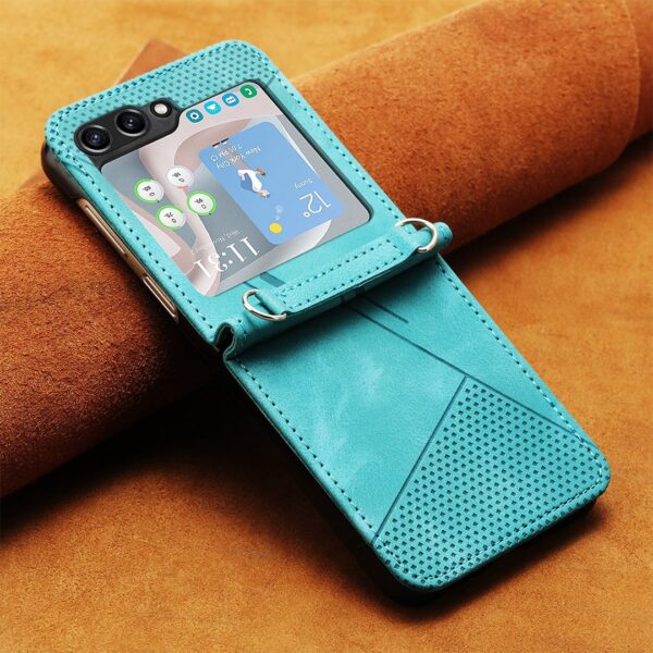Leather Wallet case aqua