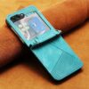 Leather Wallet case aqua