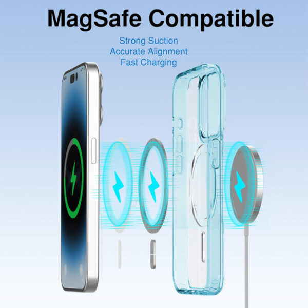Hard Acrylic MagSafe case celeste - Imagen 3