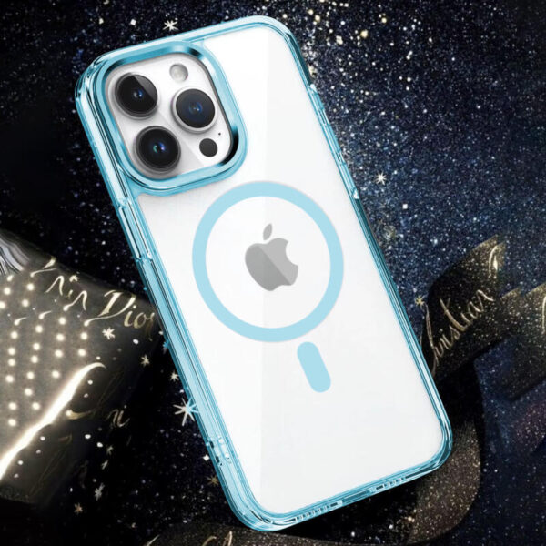Hard Acrylic MagSafe case celeste - Imagen 4