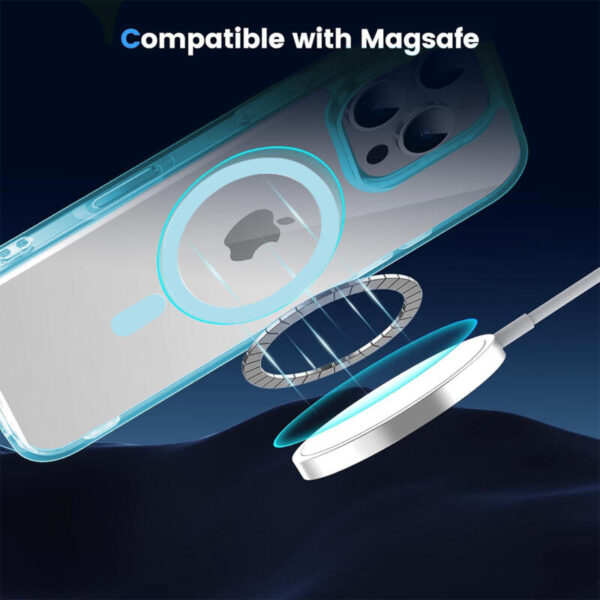 Hard Acrylic MagSafe case celeste - Imagen 4