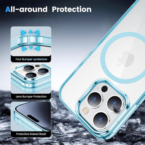 Hard Acrylic MagSafe case celeste - Imagen 2