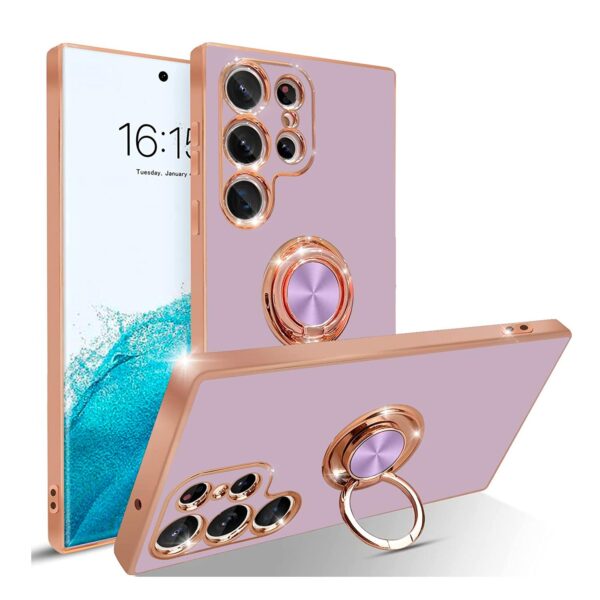 Gold Ring case lila