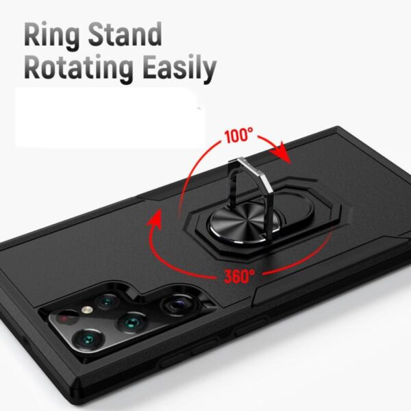360° Black Protection case con anillo - Imagen 2