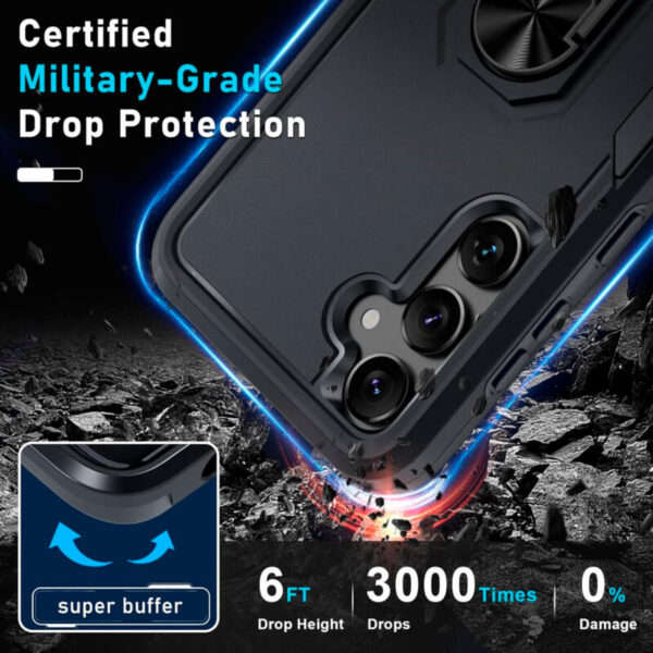 360° Black Protection case con anillo - Imagen 2