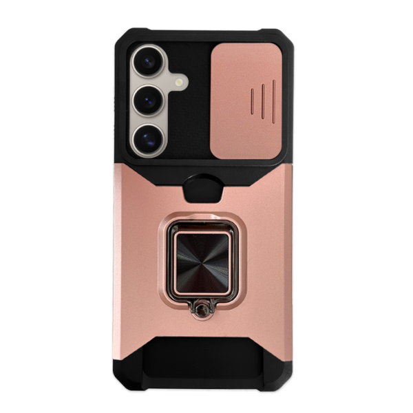 360° Shockproof Ring case rosa