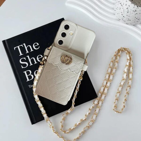 Leather Chain case blanco