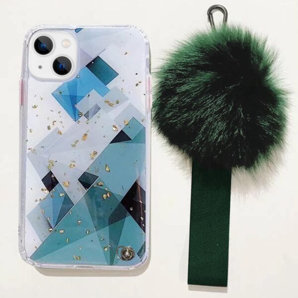 Glitter Shapes case verde