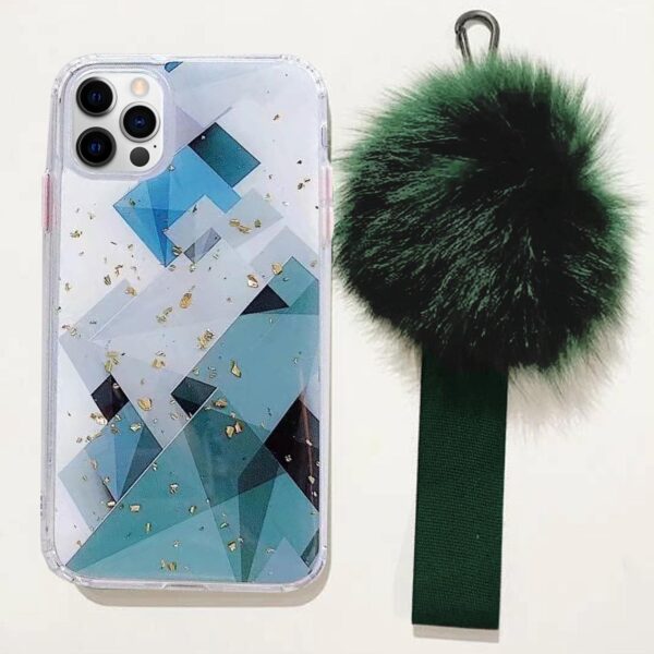 Glitter Shapes case verde