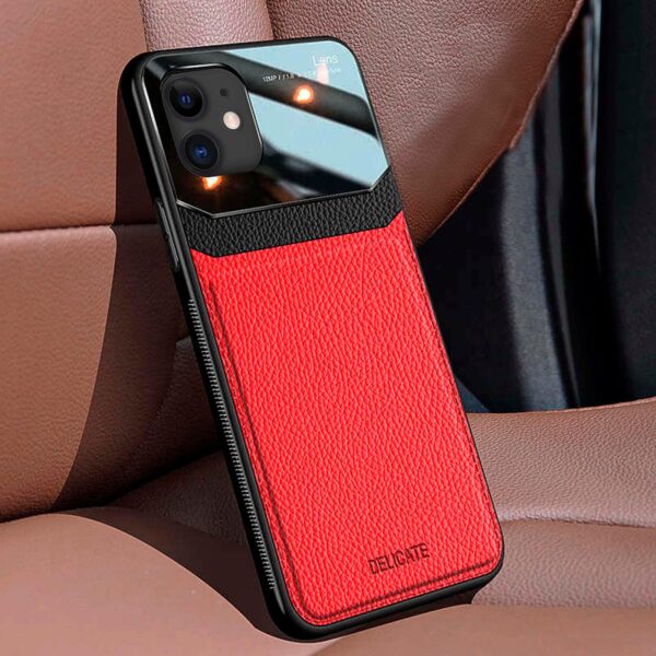 Hybrid Leather case rojo