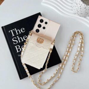 Leather Chain case blanco