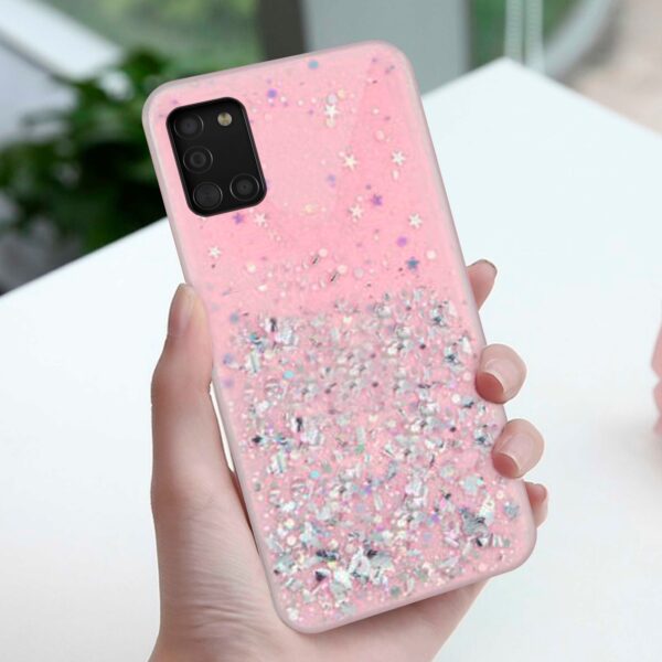 Glitter case rosado