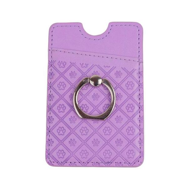 Tarjetero con anillo lila