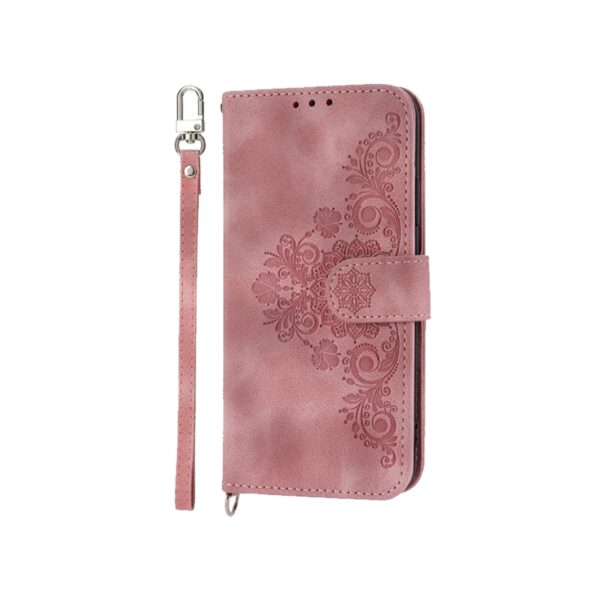 Flowers Wallet Desing case rosa