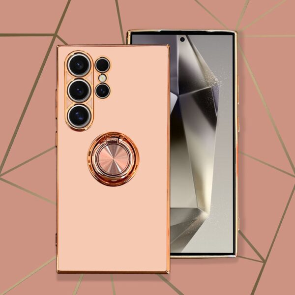 Gold Ring case rosa
