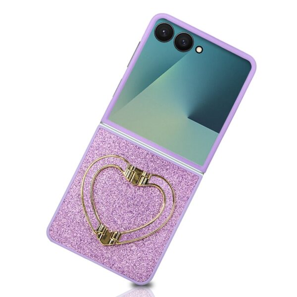 Shiny Heart Ring case lila