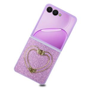 Shiny Heart Ring case lila