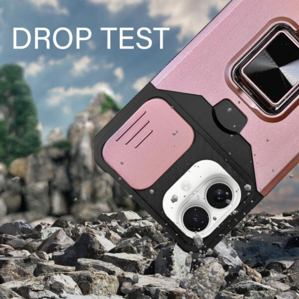 360° Shockproof Ring case rosa - Imagen 3