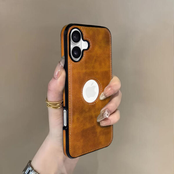 Shockproof Leather case café - Imagen 3