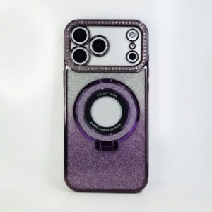 Luxe Glitter Ring case morado