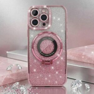 Luxe Glitter Ring case rosa